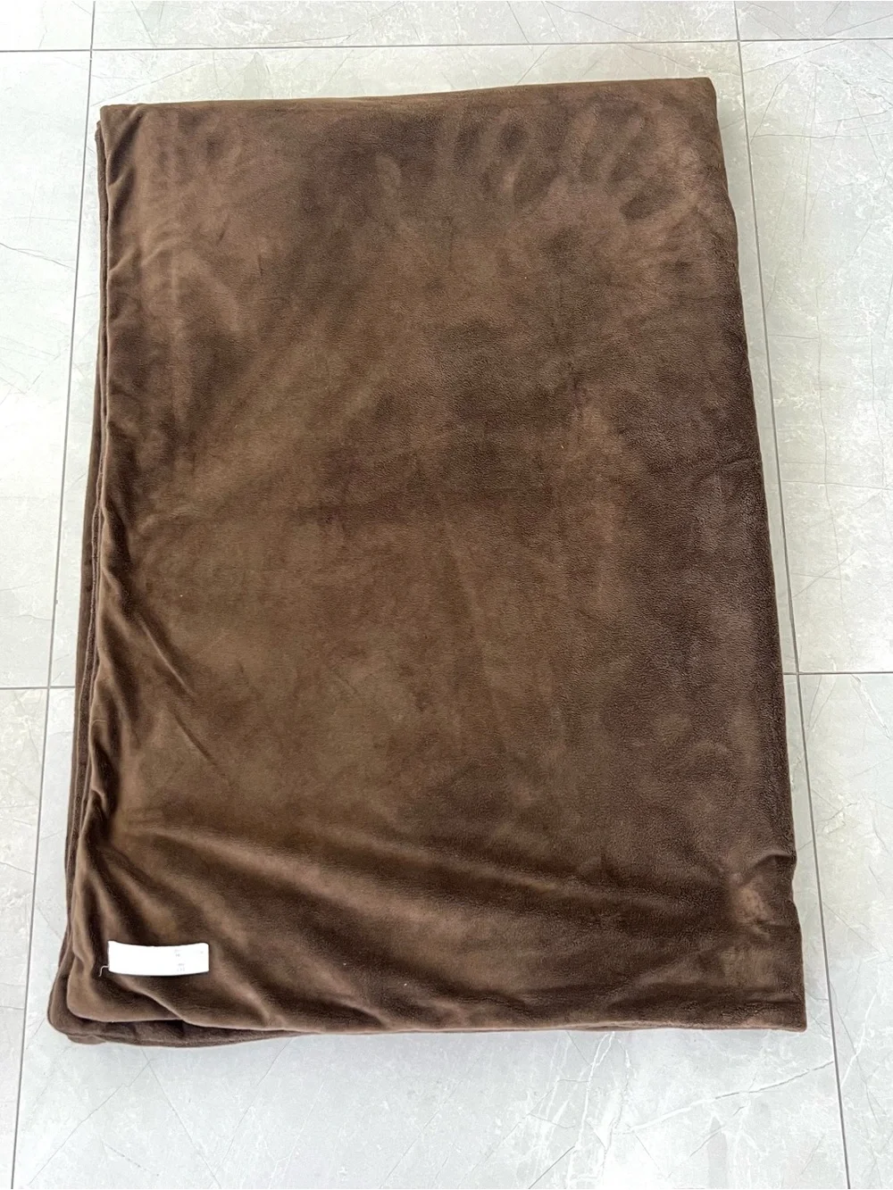 RESTORATION HARDWARE RH Brown Soft Fleece Faux Fur Reversible Cozy Blanket Throw